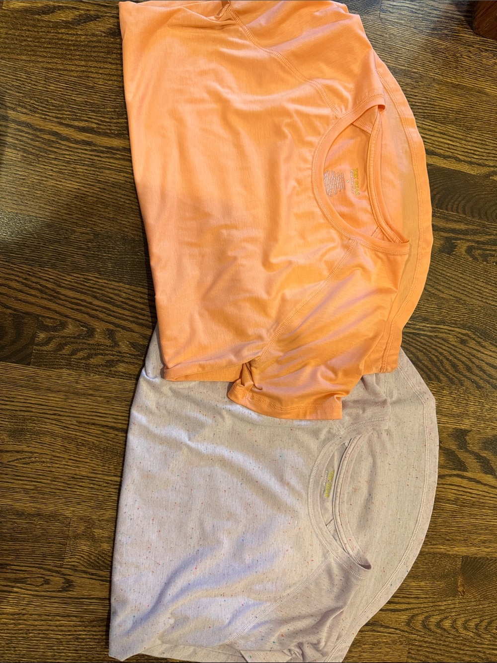 tek gear Women’s Short Sleeve Tops - Peach and Light purple Heather